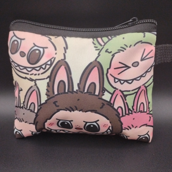 Labubu Pouch With Multiple Labubu Monsters Printed On It - Picture 2 of 2